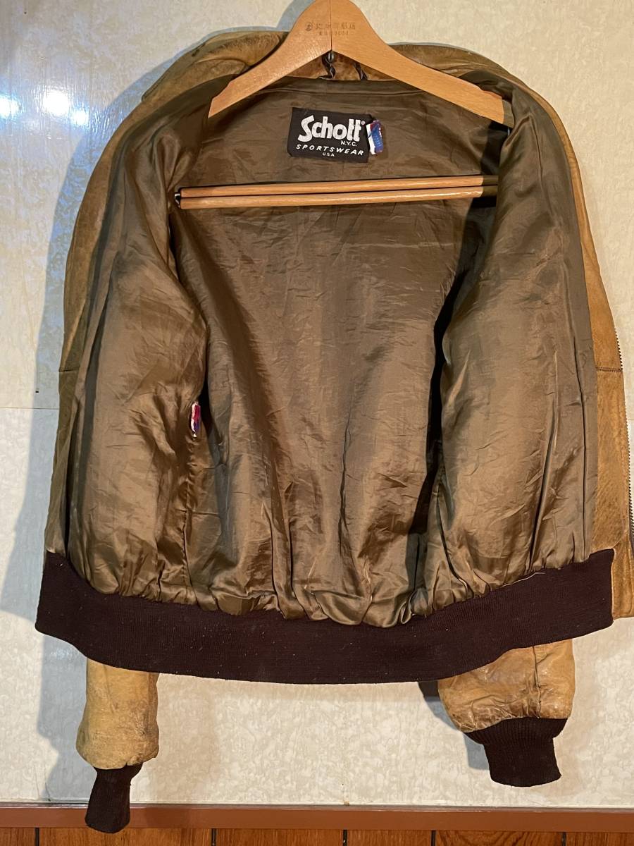 ☆新品未使用☆Schott ショット スタジャン ボアジャケット ベージュ L