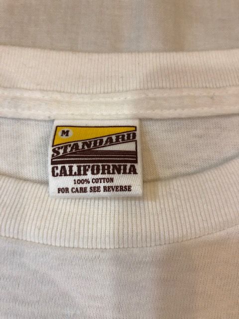 STANDARD CALIFORNIA スタンダードカリフォルニア シャイニング 胸ボーダー ポケット Tシャツ M 白 ジャックニコルソン SHINING_画像3