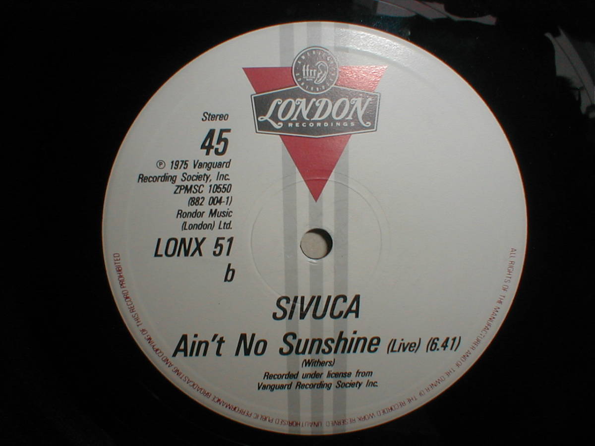 Sivuca - Ain\'t No Sunshine 12 INCH
