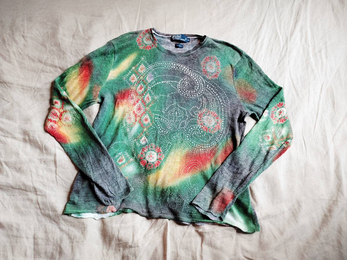90'S レア POLO by RALPH LAUREN ポロバイラルフローレン ネイティヴ柄