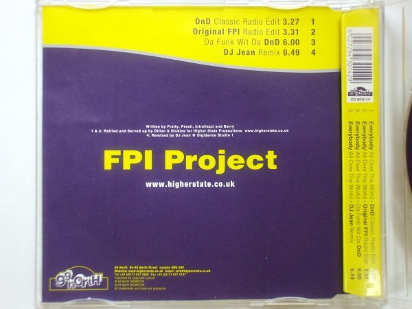 ●CDs●FPI Project / Everybody (All Over The World)●Dillon & Dickins・DJ Jean●2,500円以上の落札で送料無料!!_画像2