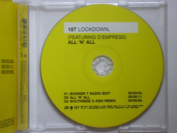 ●CDs●187 Lockdown Featuring D'Empress / All 'N' All●Booker T●2,500円以上の落札で送料無料!!_画像3