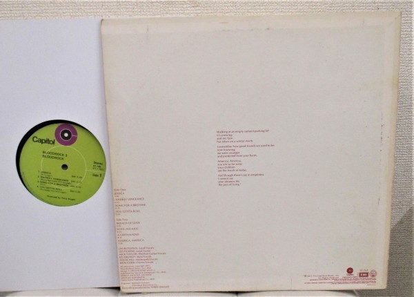 HARD ROCK LP ☆彡 Bloodrock 3 [ US ORIG '71 Capitol Records ST765 ]_画像2
