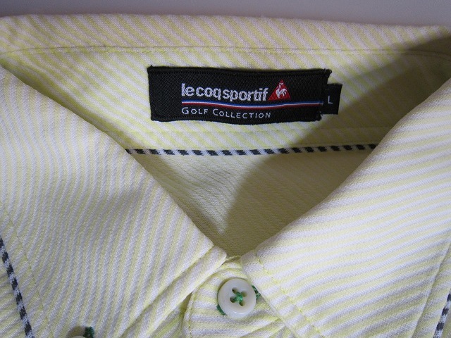 Le　coq sportif golf collection　ルコック　スポルティフ ゴルフ　コレクション　ポロシャツ　Lサイズ　良品！_画像8