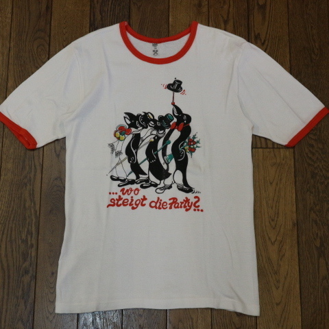 70s 西ドイツ製 ユーロ リンガー Tシャツ ペンギン パーティー イラスト キャラクター 半袖 ヨーロッパ フランス ヴィンテージ