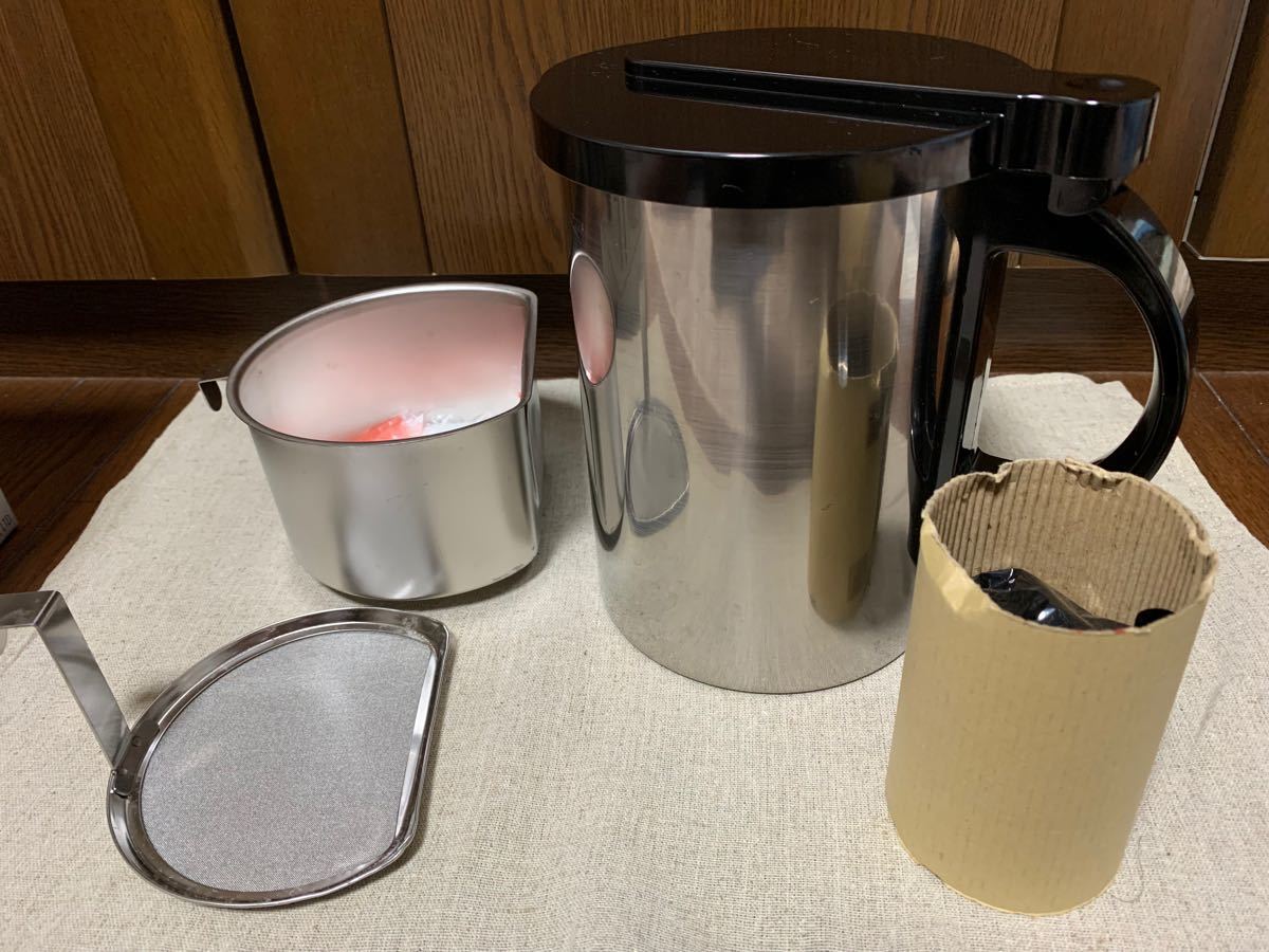 昭和レトロ オイルポット 日本アルミツルマル 浄油器 油こし器 昭和レトロ オイルポット 日本アルミツルマル 浄油器 油こし器