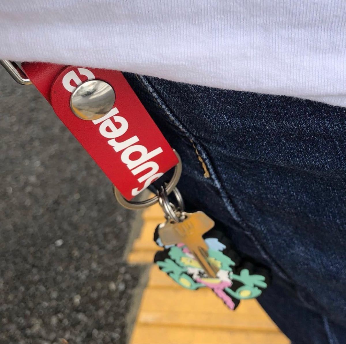 Supreme Leather Key Loop 21SS レッド シュプリーム レザー Supreme Leather Key Loop 21SS レッド シュプリーム レザー