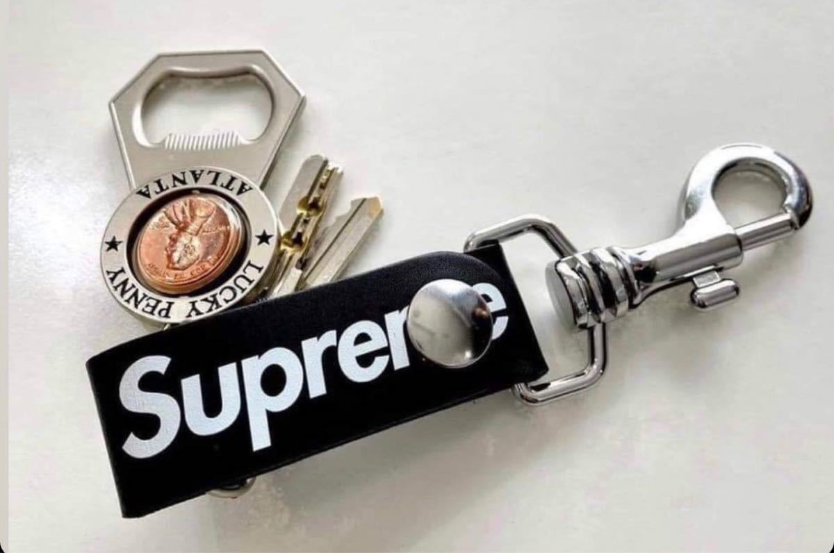 Supreme Leather Key Loop レザーキーループ BLACK