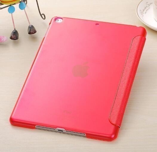 ipad air ケース カバー 9.7インチ 手帳型 フィルム付き アイパッド アップル タブレット 薄い ケース 手軽 スリップ機能付き 赤_画像2