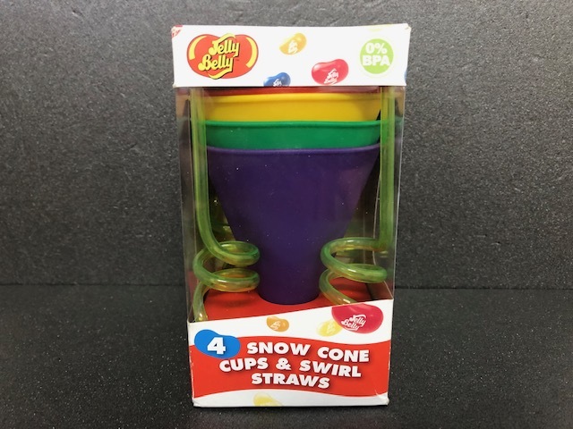 【 値下げ 激安！ 】 レア JELLY BELLY ジェリーベリー カップ ストロー SNOW CONE CUPS & SWIRL STRAWS スノーコーン アメリカ買い付け V1_画像1