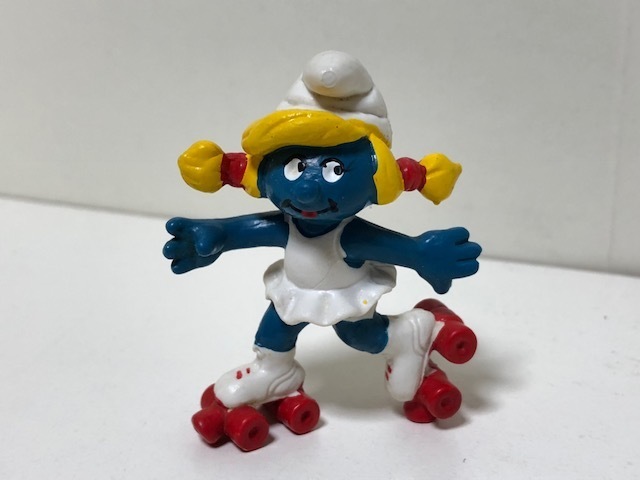 【 スマーフ PVC フィギュア 】 SMURF スマーフェット ローラースケート / SCHLEICH シュライヒ SMURF SMURFETTE TOY PVC FIGURE V6-11-20_画像3