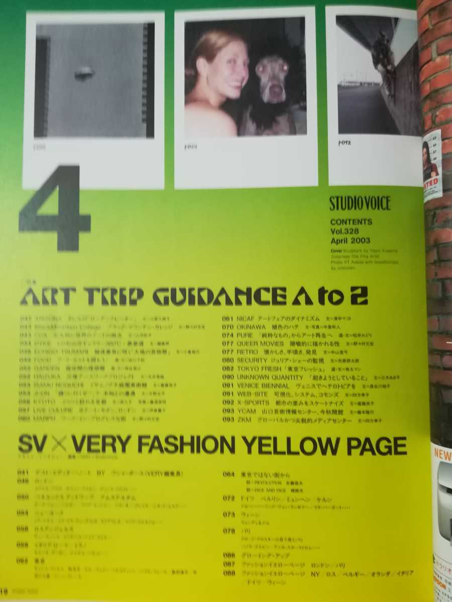 雑誌『STUDIO VOICE』2003/4号 vol.328「アート・トリップ A to Z」 スタジオボイス Sonic Youth インタビュー_画像4