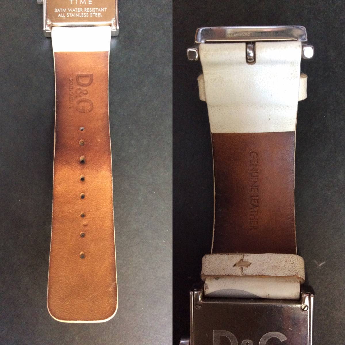 DOLCE&GABBANA ドルチェ&ガッバーナ D&G ドルガバ スクエア型 ロゴ腕時計 ユニセックス クォーツ_画像9