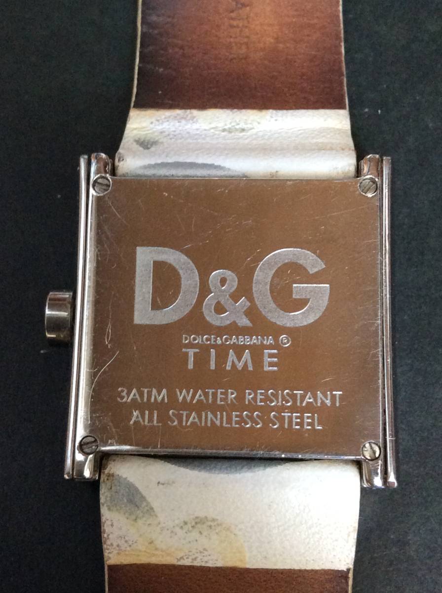 DOLCE&GABBANA ドルチェ&ガッバーナ D&G ドルガバ スクエア型 ロゴ腕時計 ユニセックス クォーツ_画像5