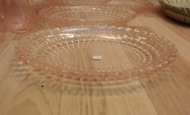 【未使用】昭和レトロ TOYO GLASS 東洋ガラス ハート 皿&コップ 各5個セットの画像4