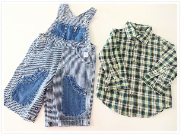 BeBe Baby Gapべべ ベビーギャップ 子供服 男の子 つなぎ 長袖シャツセット 95cm 【通販激安】 BeBe Baby Gapべべ ベビーギャップ 子供服 男の子 つなぎ 長袖シャツセット 95cm 【通販激安】