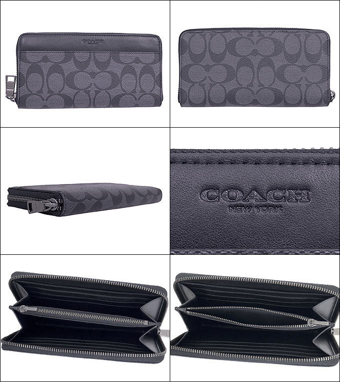 コーチ COACH 長財布 F58112 チャコール×ブラック 特別送料無料 コーチ