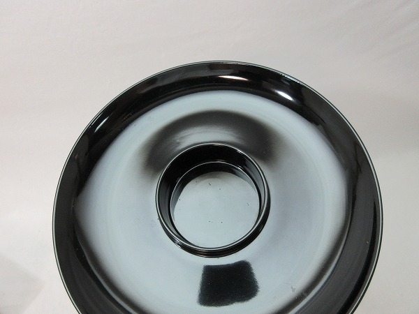 ZG-06-012 【 古い 盃台 漆塗 知伊 紙箱 】 検) 貴人台 知器 煎茶 茶道具 茶器 茶会 茶席 献茶 天目茶碗 漆芸 托盃 茶器 美品 ⅰ