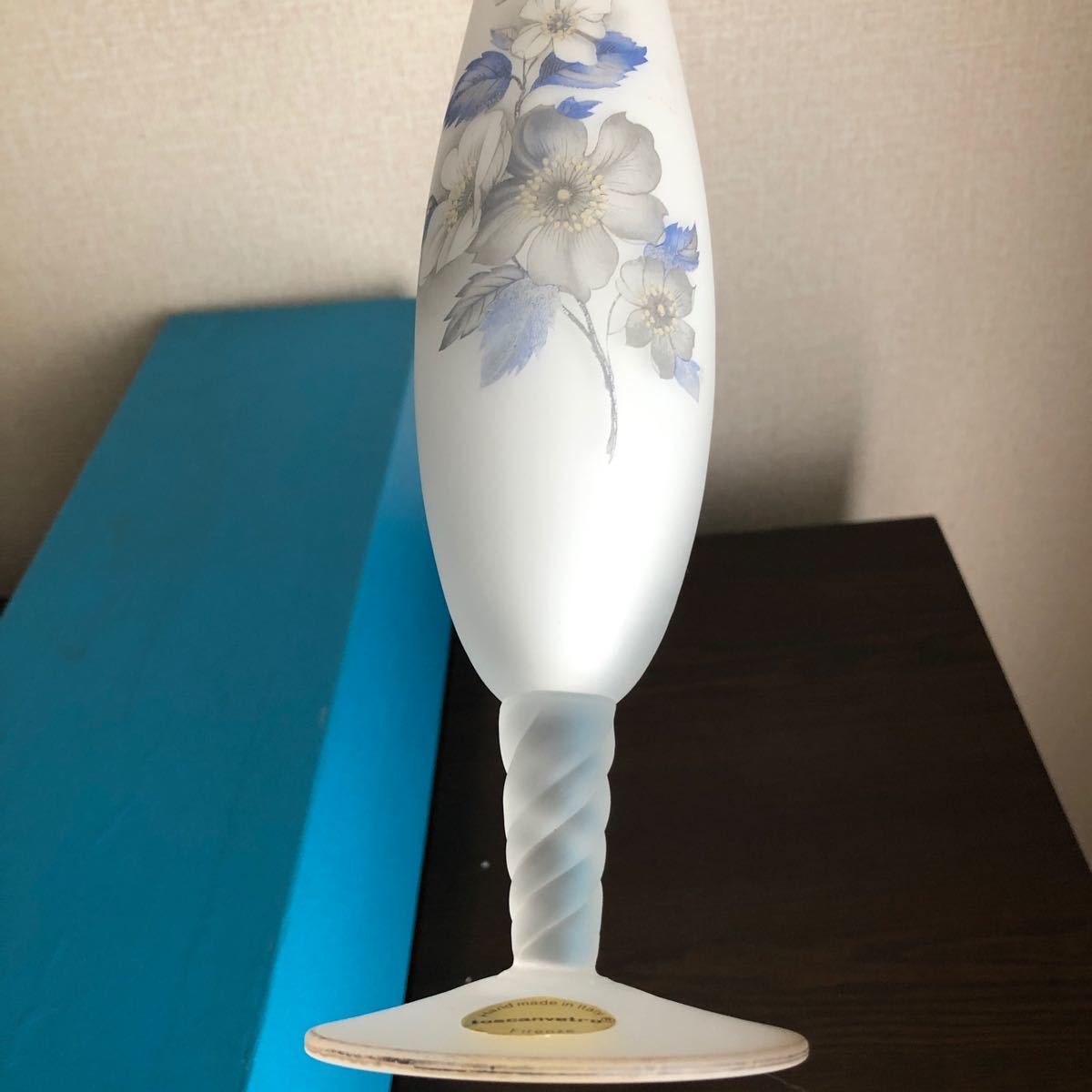 イタリア製 toscanvetro  ハンドメイド ガラス花瓶 