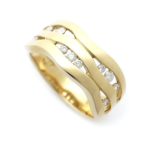 おしゃれ ミキモト ダイヤモンド リング 0.16ct K18YG eu-agencies.net