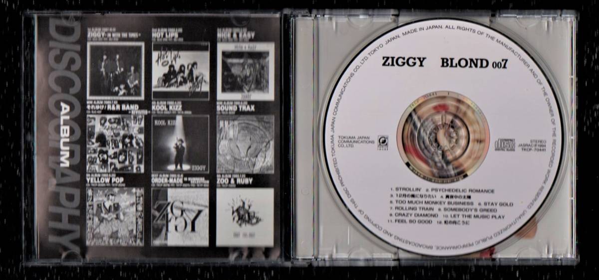 Ω ジギー ZIGGY 1994年 CD/ブロンドセブン BLOND 7/12月の風になりたい STAY GOLD 他全12曲収録/森重樹一_画像3