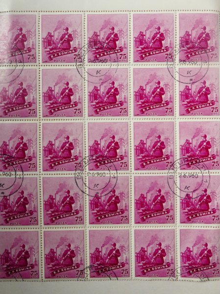 特価！(画像6枚) ルーマニア切手『プロパガンダ』1960/62/64 6大シートセット_画像3