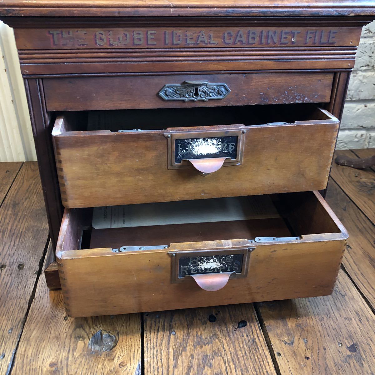 【antique】ファイル キャビネット 1800年代 店舗什器 vintage ブロカント 古道具 アンティーク ヴィンテージ US 古着 雑貨 ディスプレイ_画像6