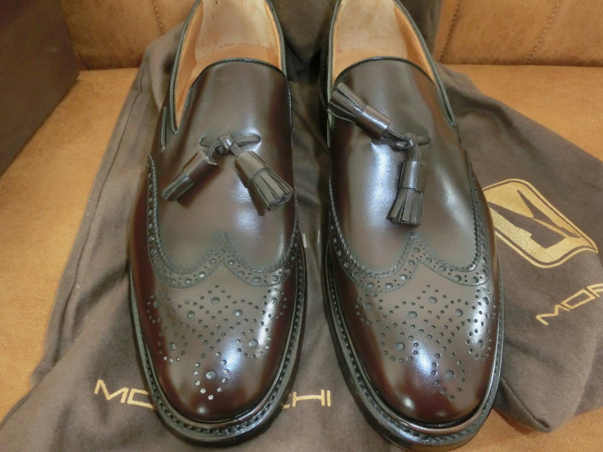 MORESCHI モレスキー　イタリア　革靴　シューズ　７　茶　ブラウン　未使用品