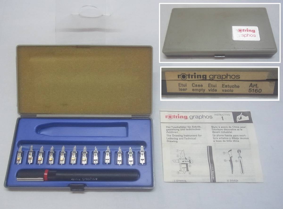 Rotring Graphos Art 5160 Instructivo 1 ロットリング グラフォス 製図 イラスト ペン先 レトロ文具 ヴィンテージ 60