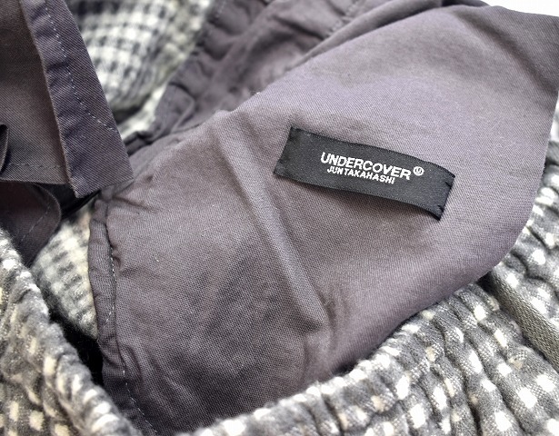 UNDERCOVER （アンダーカバー） UCZ4501-2　縮絨 WOOL EASY PANTS DOT CHECK ウールイージーパンツ ドット チェック GRAY 2 MADE IN JAPAN_画像7