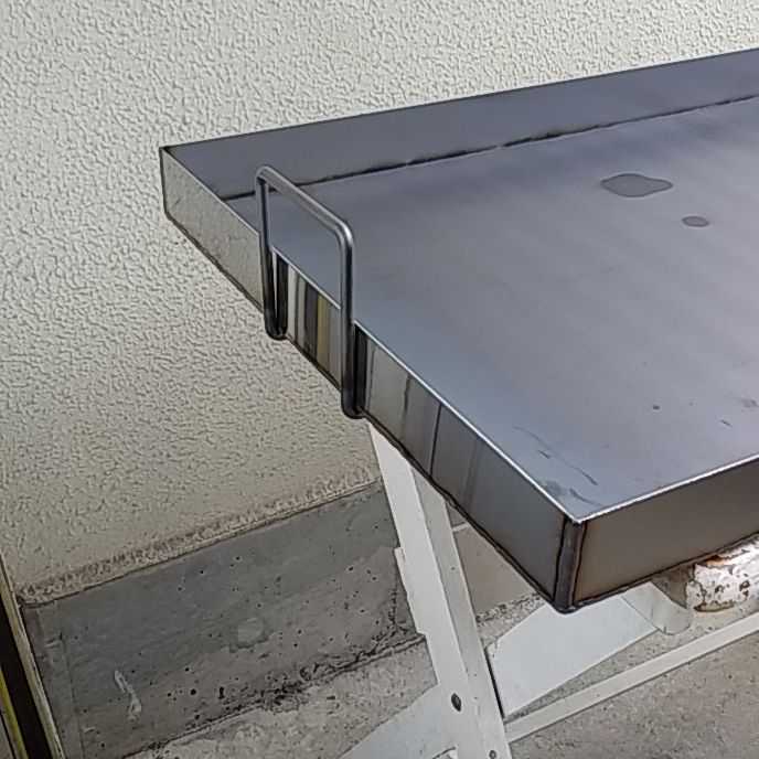 特注サイズ 鉄板4.5ミリ 900×450 全周フチ溶接 持ち手熔接 特注サイズ 鉄板4.5ミリ 900×450 全周フチ溶接 持ち手熔接