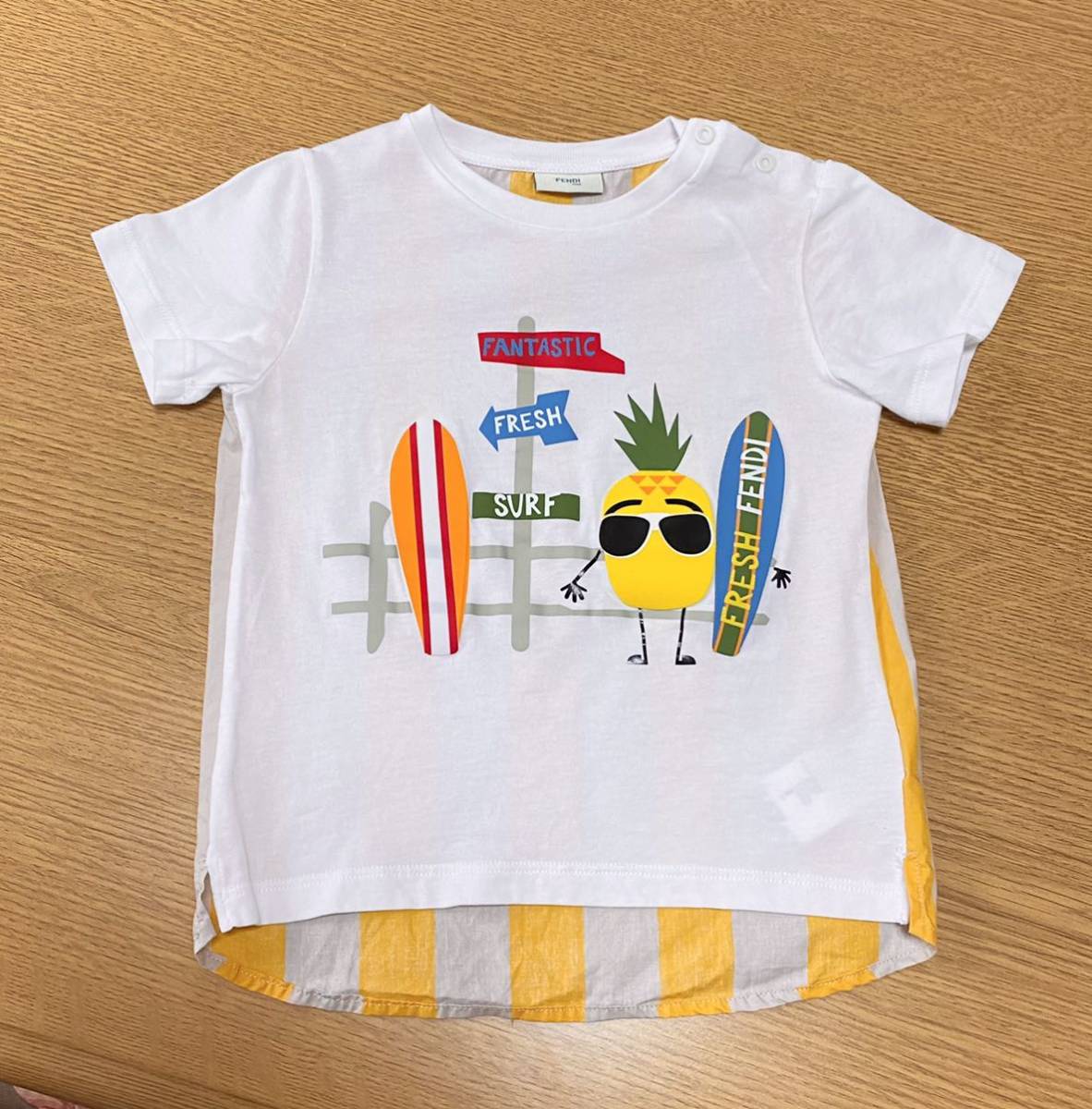 FENDI KIDS フェンディキッズ パイナップル Tシャツ 24M 90cm 美品