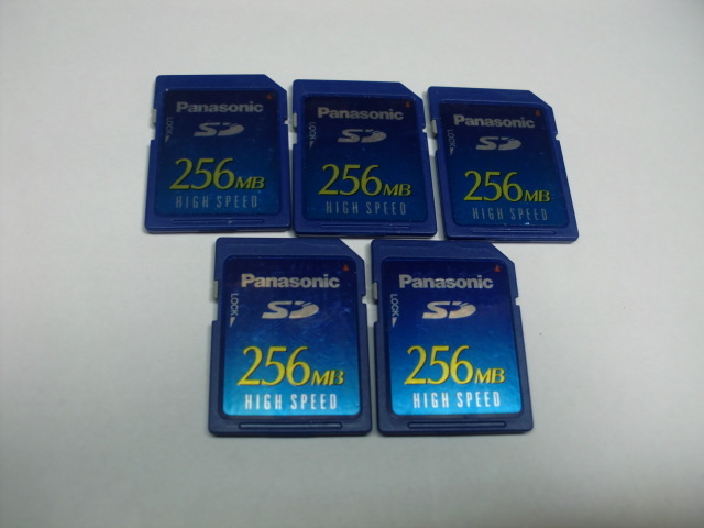 5 pieces set SD card Panasonic 256MB mega bite format ending postage 63 jpy ~ memory card 