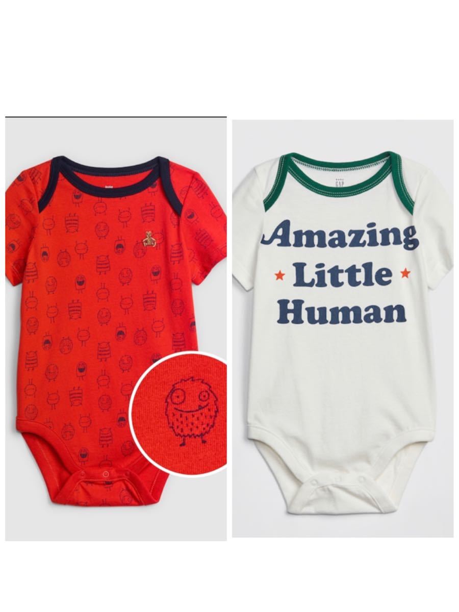新品タグ付 babyGap 半袖ロンパース 6-12m 70cm ベビーギャップ GAP ベビー服 ロンパース