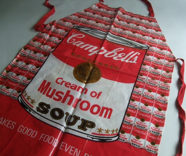  VINTAGE 1983 Campbells Soup キャンベルスープ POP ART APRON エプロン ビンテージ 80s アメリカ雑貨 Andy Warhol ポップアート_画像1