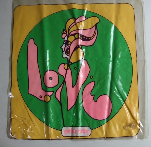 当時物 ビンテージ Peter Max ピーターマックス LOVE ビニール製 エアークッション VINTAGE 60s 70s ディスプレイ インテリア US雑貨 _画像1