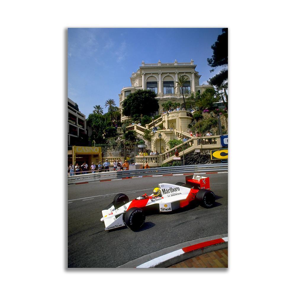 アイルトン・セナ特大ポスター(額入)AYRTON SENNA MEMORIALタレント