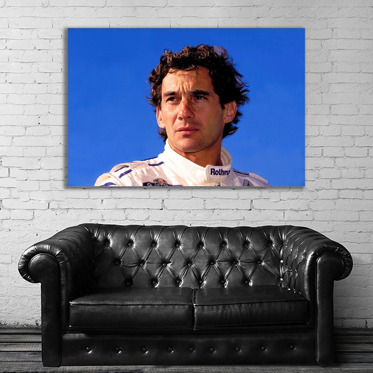 Ayrton Senna アイルトン・セナ 特大 ポスター 約150x100cm 海外 F1