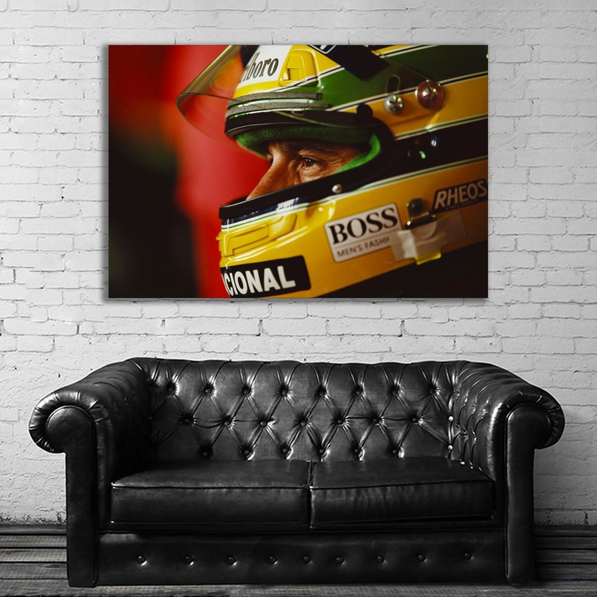 Ayrton Senna アイルトン・セナ 特大 ポスター 約150x100cm 海外 F1