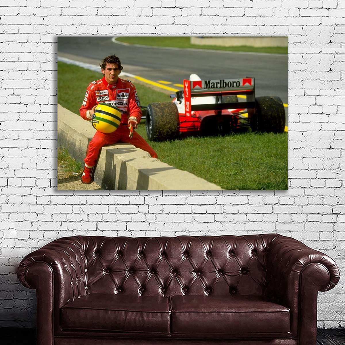Ayrton Senna アイルトン・セナ 特大 ポスター 約150x100cm 海外 F1 インテリア グッズ 絵 雑貨 写真 フォト アート 大判 大 1_画像2
