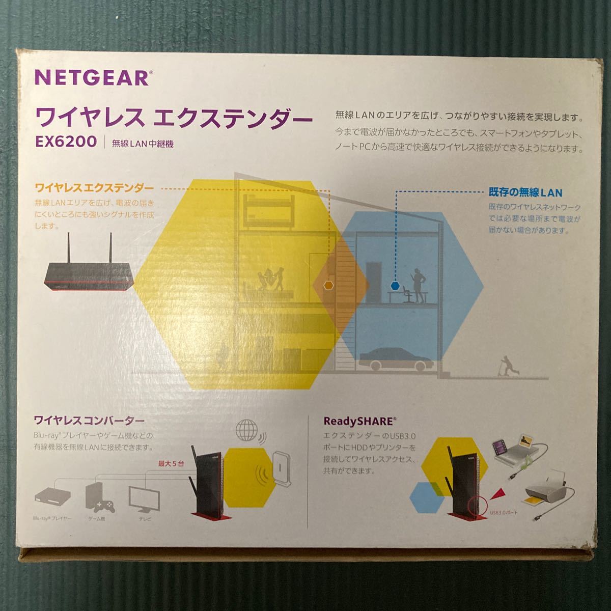 NETGEAR ワイヤレスエクステンダー　EX6200