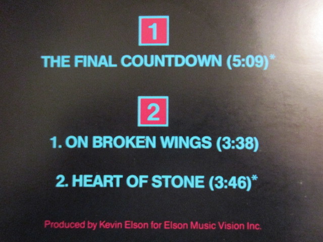 Europe ： The Final Countdown 12'' // On Broken Wings / Heart Of Stone / 落札5点で送料無料_画像3