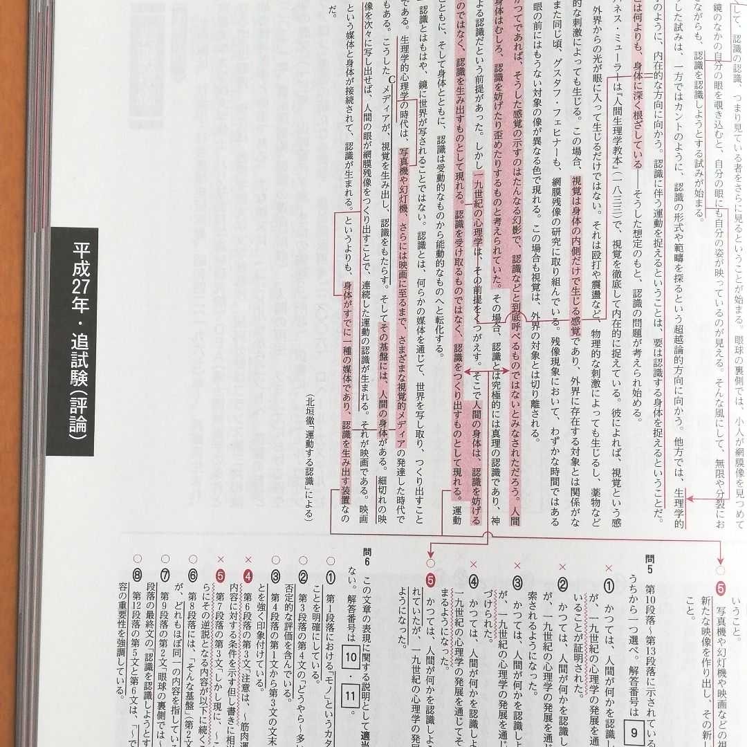 過去問　国語の本文解説書及び現代文の解説解答　共通テスト試行調査まで全19回分　未使用品