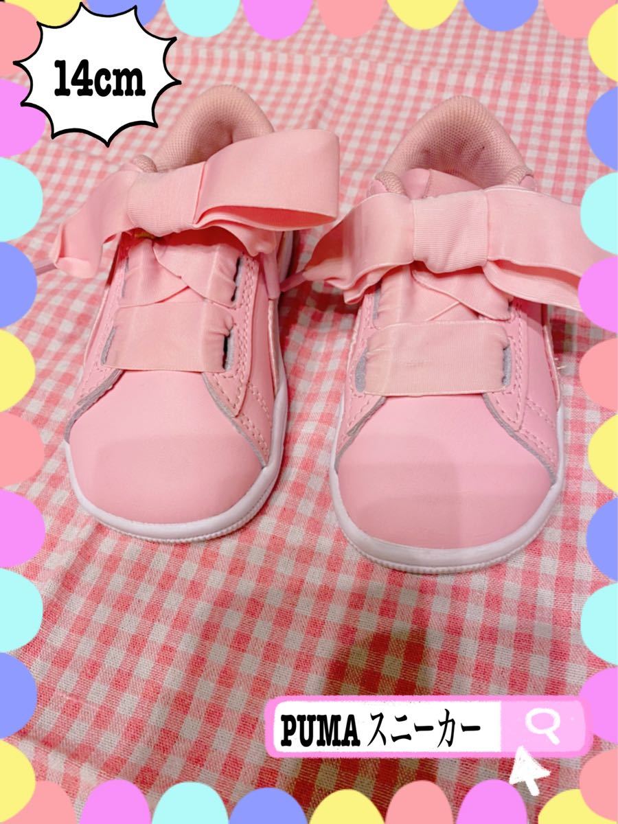 Paypayフリマ Puma プーマ キッズ スニーカー リボン ピンク 可愛い 子供用 14cm 大人気 Paypayフリマ Puma プーマ キッズ スニーカー リボン ピンク 可愛い 子供用 14cm 大人気