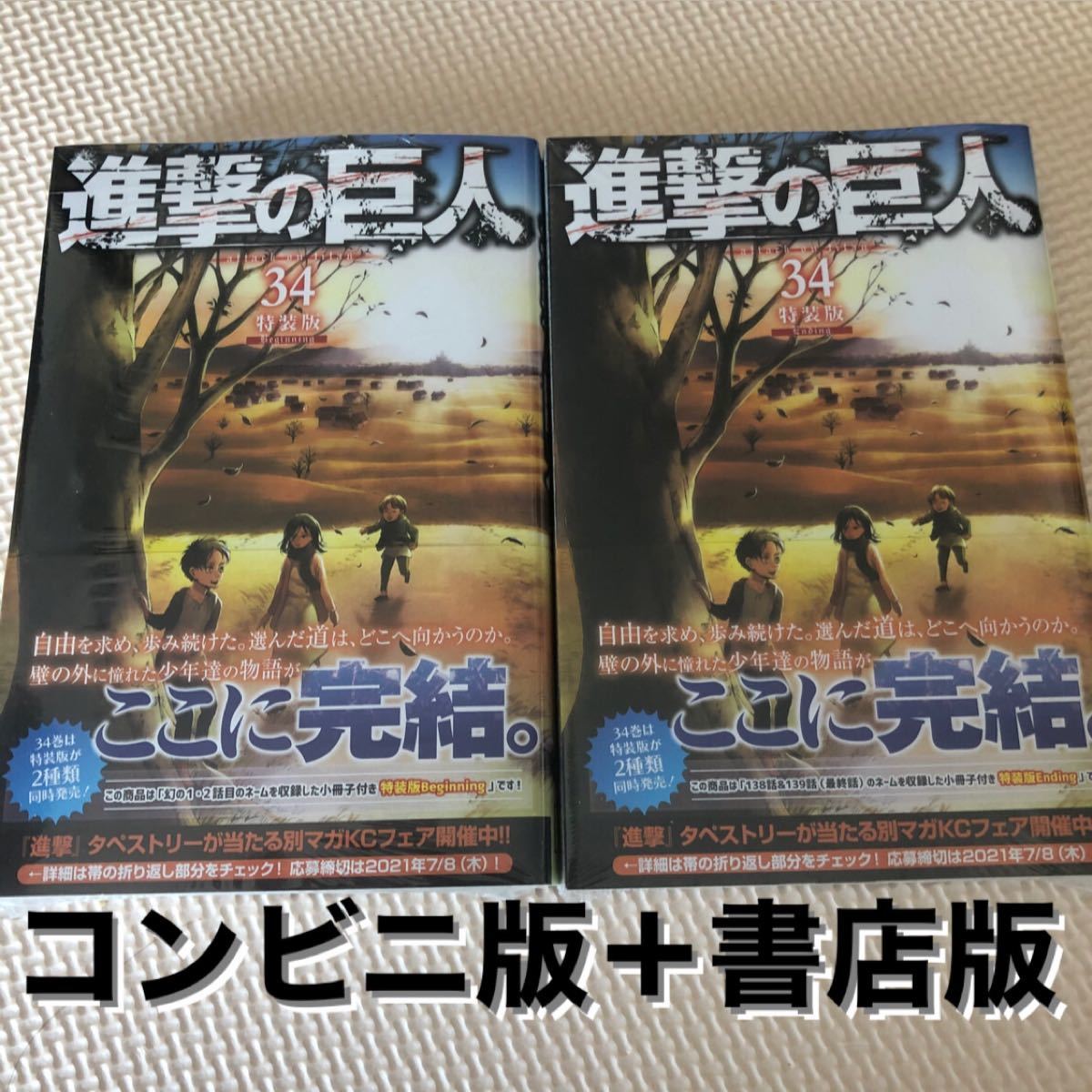 Paypayフリマ 進撃の巨人 34巻 特装版 2冊セット Paypayフリマ 進撃の巨人 34巻 特装版 2冊セット