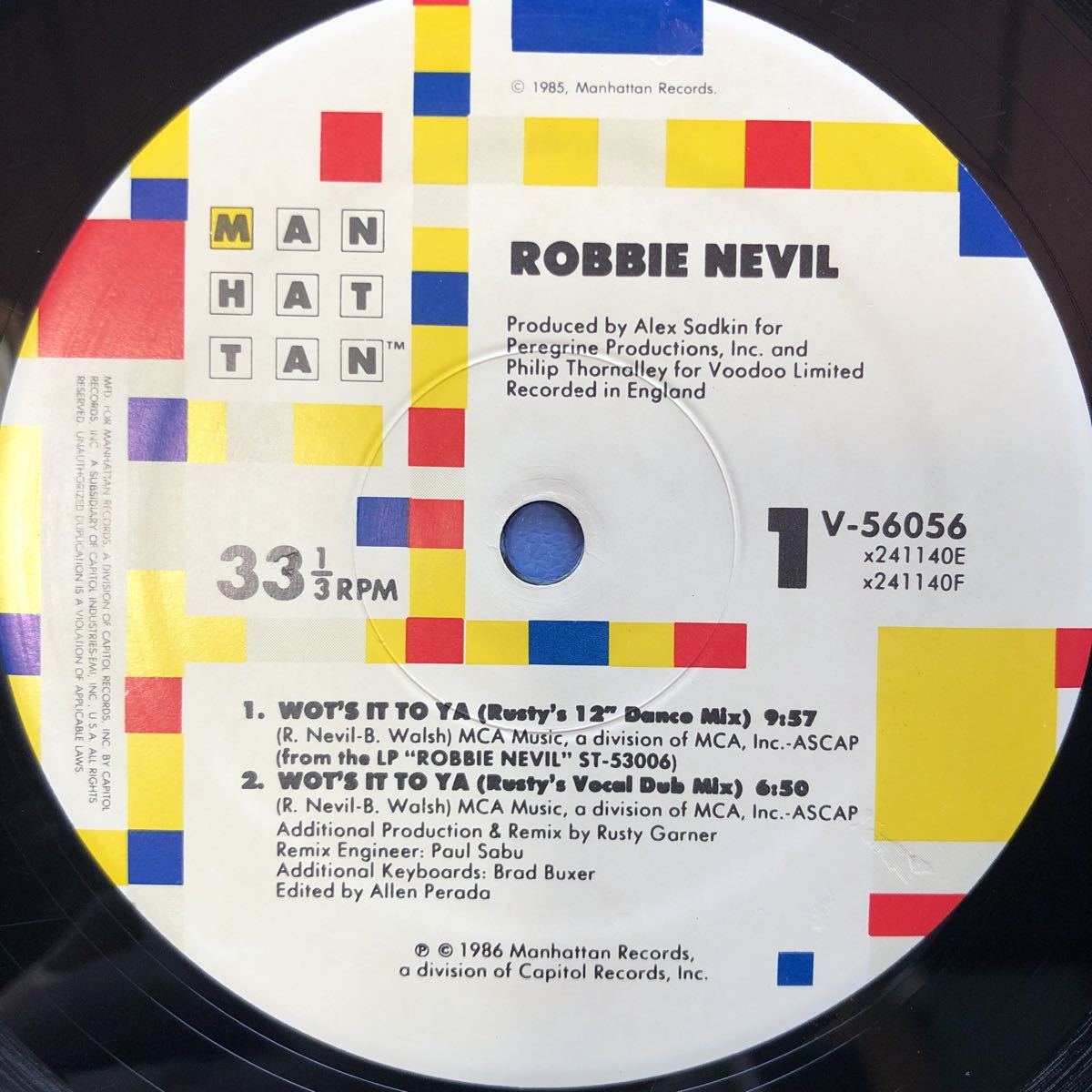 U 12インチ ロビー・ネビル Robbie Nevil Wot’s It To Ya レコード 5点以上落札で送料無料_画像3