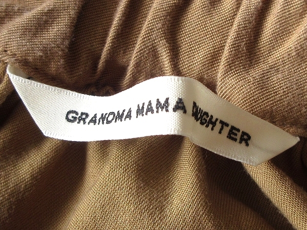 GRANDMA MAMA DAUGHTER グランマママドーター 2017SS ストレッチテンセルナイロン ドローコード ウエストゴム ギャザースカート 0 ベージュ_画像8