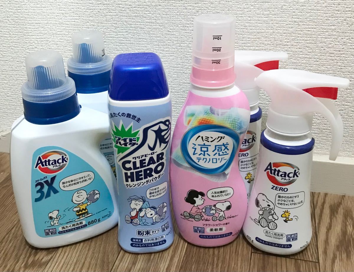 Paypayフリマ 花王 スヌーピー 洗剤セット 6本 Paypayフリマ 花王 スヌーピー 洗剤セット 6本
