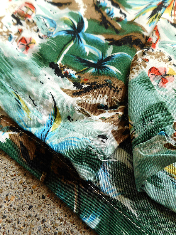 60s ALOHA SHIRTS Vintage Hawaiian Shirt アロハシャツ ハワイアン シャツ Rayon レーヨンシャツ オープンカラー ビンテージ 50s 50年代_画像6