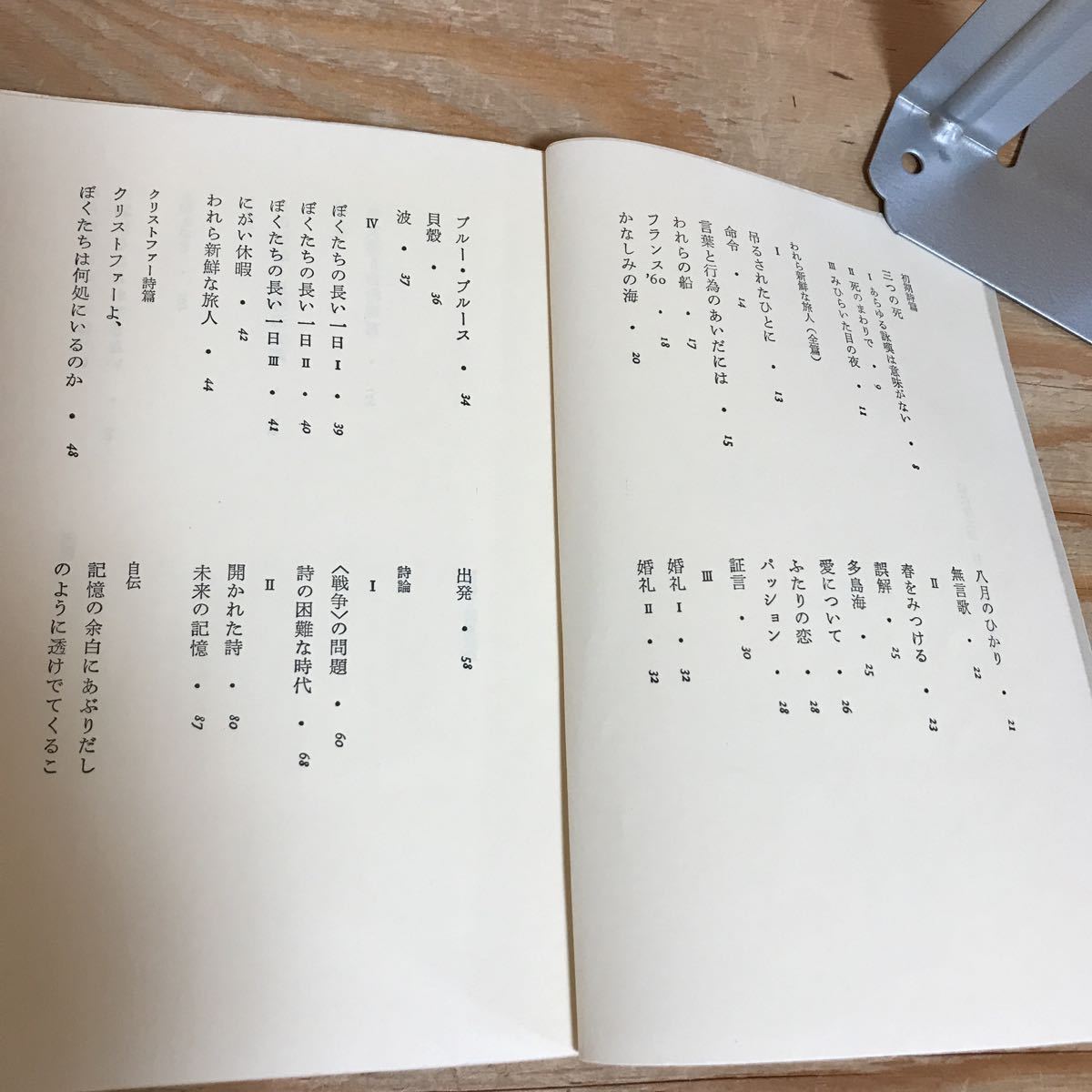 K7FAA1-210608　レア［長田弘詩集 現代詩文庫13 思潮社］三つの死 われら新鮮な旅人　_画像4